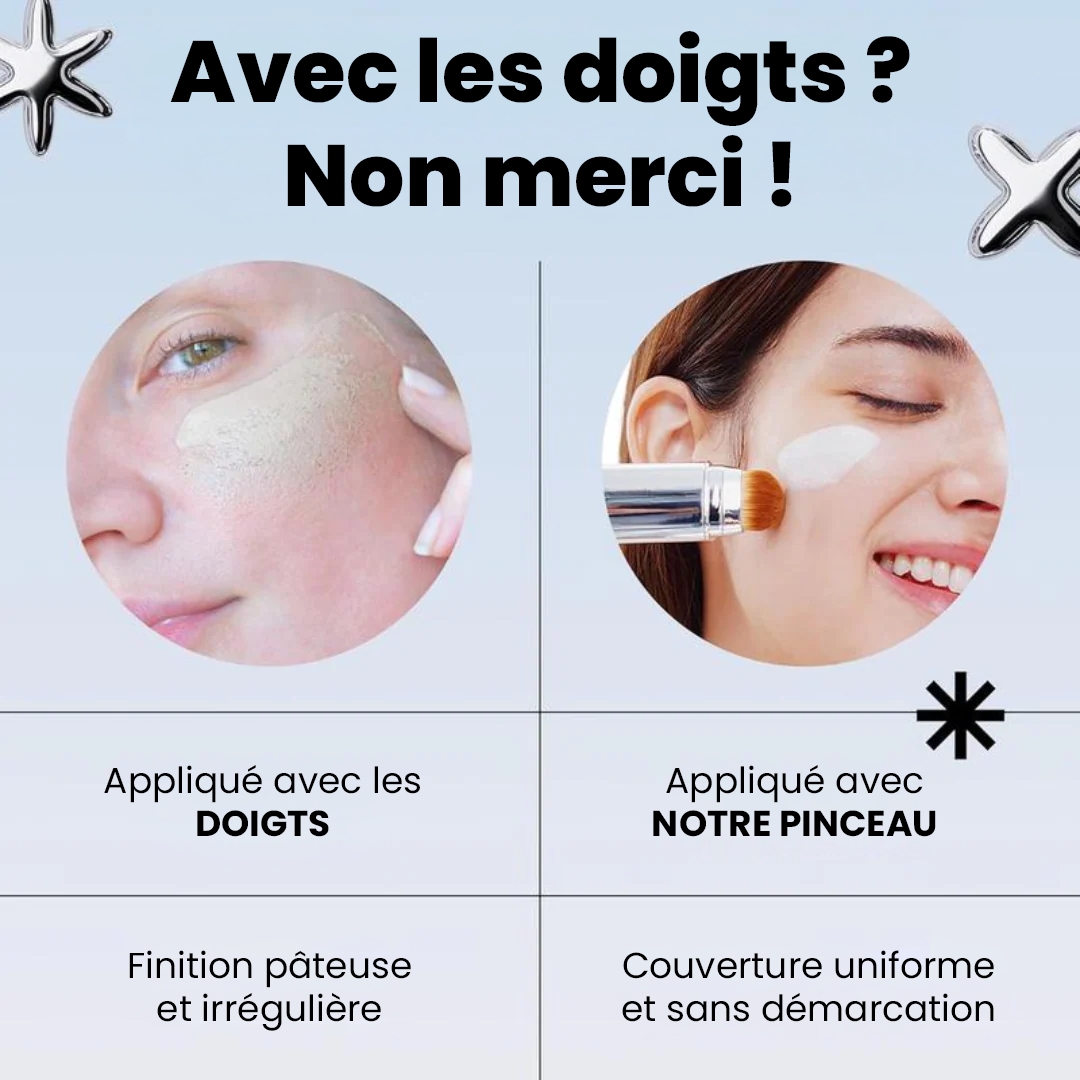 Fond de teint 2-en-1 avec pinceau intégré